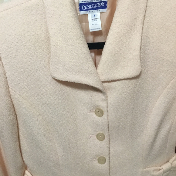 SOLD Vintage Blush Pink Wool Pendleton Skirt Suit - Picture 4 of 8